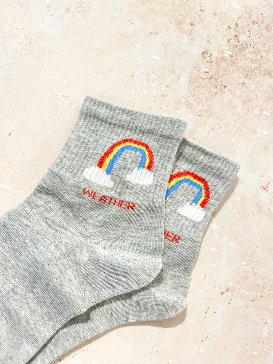 Rainbow Weather Crew Socks
