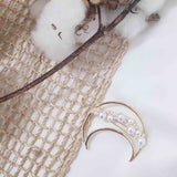 Moon Shape Pearl Hair Pin