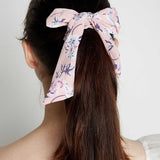 Horea Floral Print Bow Scrunchie