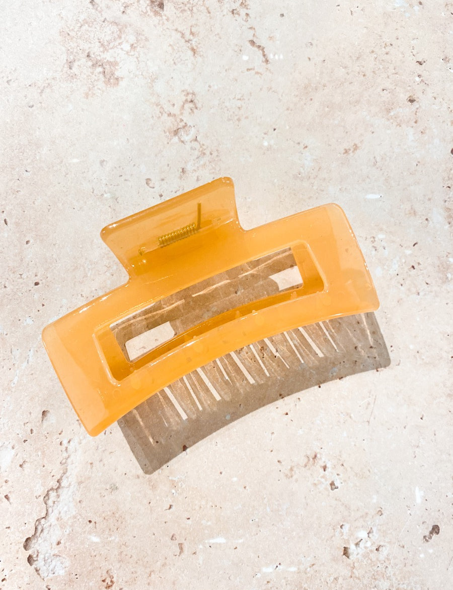 Large Glossy Rectangular Claw Clip