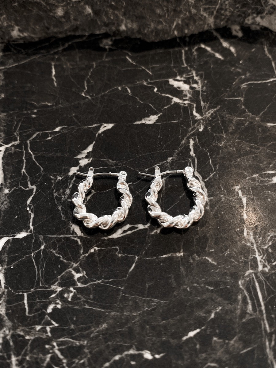 Lelia Silver Plated Hoop Earrings