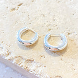 Greta Sterling Silver Plated Huggie Earrings