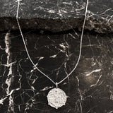 Coin Charm Sterling Silver Plated Necklace