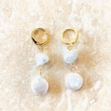 Aura Pearl 18K Gold Plated Earrings