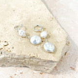 Aura Pearl Sterling Silver Plated Earrings