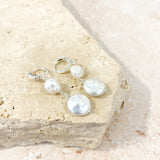 Aura Pearl Sterling Silver Plated Earrings
