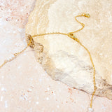 Dainty Pearl Trio 18K Gold Plated Necklace