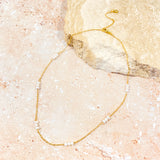 Dainty Pearl Trio 18K Gold Plated Necklace