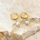 Vintage Pearl Drop 18K Gold Plated Earrings