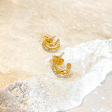Petite Diamanté 18K Gold Plated Earrings