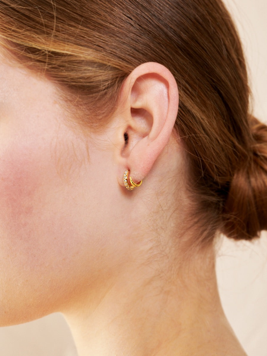 Petite Diamanté 18K Gold Plated Earrings