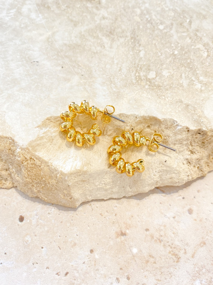 Twirl 18K Gold Plated Earrings