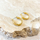Flat Twist 18K Gold Plated Earrings