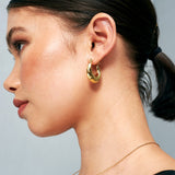 Amaline 18K Gold Plated Hoop Earrings