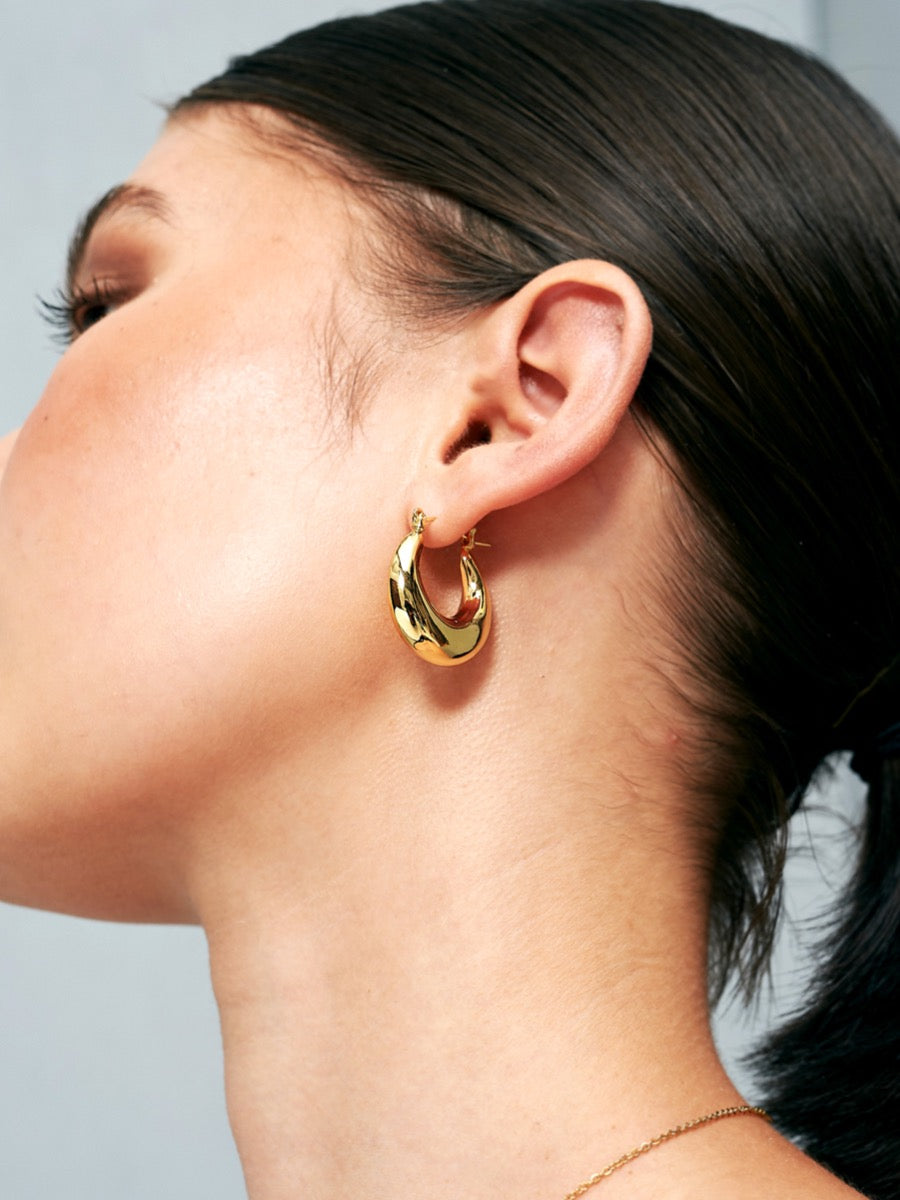 Amaline 18K Gold Plated Hoop Earrings