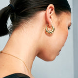 Amaline 18K Gold Plated Hoop Earrings