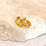 Twist Small 18K Gold Plated Hoops