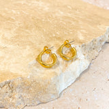Twist Small 18K Gold Plated Hoops