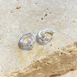 Petit Diamanté Silver Plated Huggies