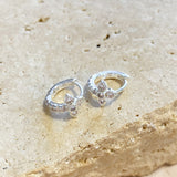 Petit Diamanté Silver Plated Huggies