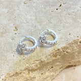Petit Diamanté Silver Plated Huggies