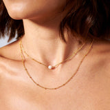 Layered Pearl 18K Gold Plated Necklace