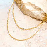 Fine Layered 18K Gold Plated Necklace