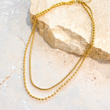 Minimal Layered 18K Gold Plated Necklace