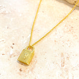 Lock Charm 18K Gold Plated Necklace