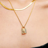 Lock Charm 18K Gold Plated Necklace