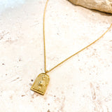 Sun Charm 18K Gold Plated Necklace