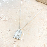 Sun Charm Silver Plated Necklace