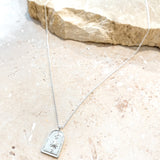 Sun Charm Silver Plated Necklace