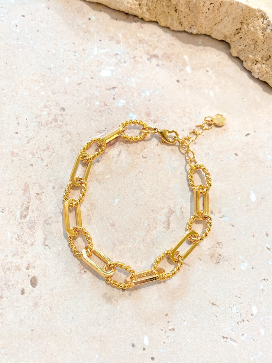 Mix Chain 18K Gold Plated Bracelet