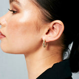 Diamanté Twist 18K Gold Plated Earrings