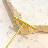 Minimal Diamanté 18K Gold Plated Earrings
