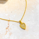 Diamanté Heart 18K Gold Plated Necklace