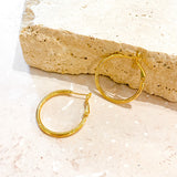 30mm Classic 18K Gold Plated Hoops