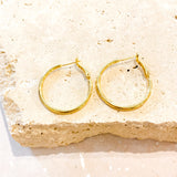 30mm Classic 18K Gold Plated Hoops