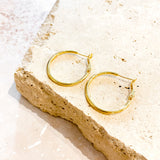 30mm Classic 18K Gold Plated Hoops