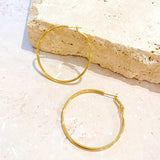 50mm Classic 18K Gold Plated Hoops
