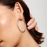 50mm Classic Sterling Silver Plated Hoops