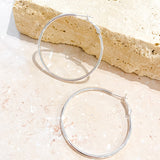 50mm Classic Sterling Silver Plated Hoops
