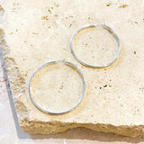 50mm Classic Sterling Silver Plated Hoops