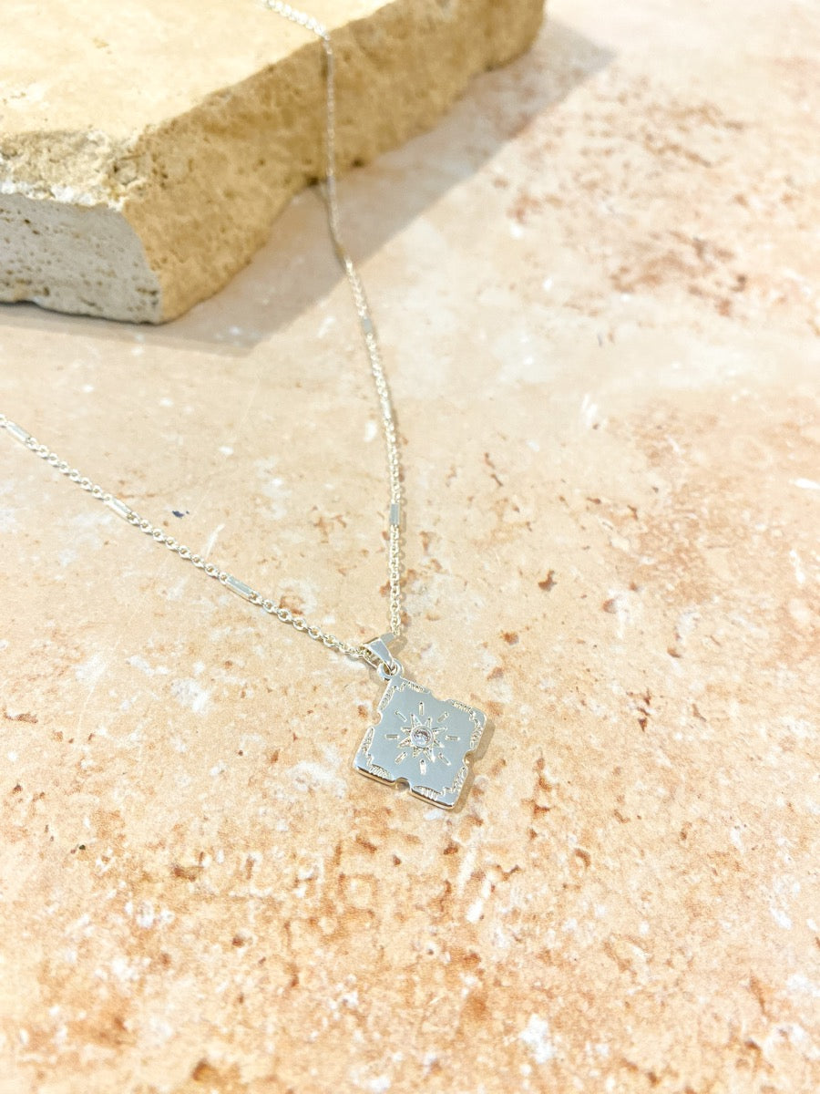 Lori Silver Plated Charm Necklace