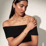 Clover 18K Gold Plated Bracelet in Black