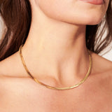 4mm Snake 18K Gold Plated Necklace