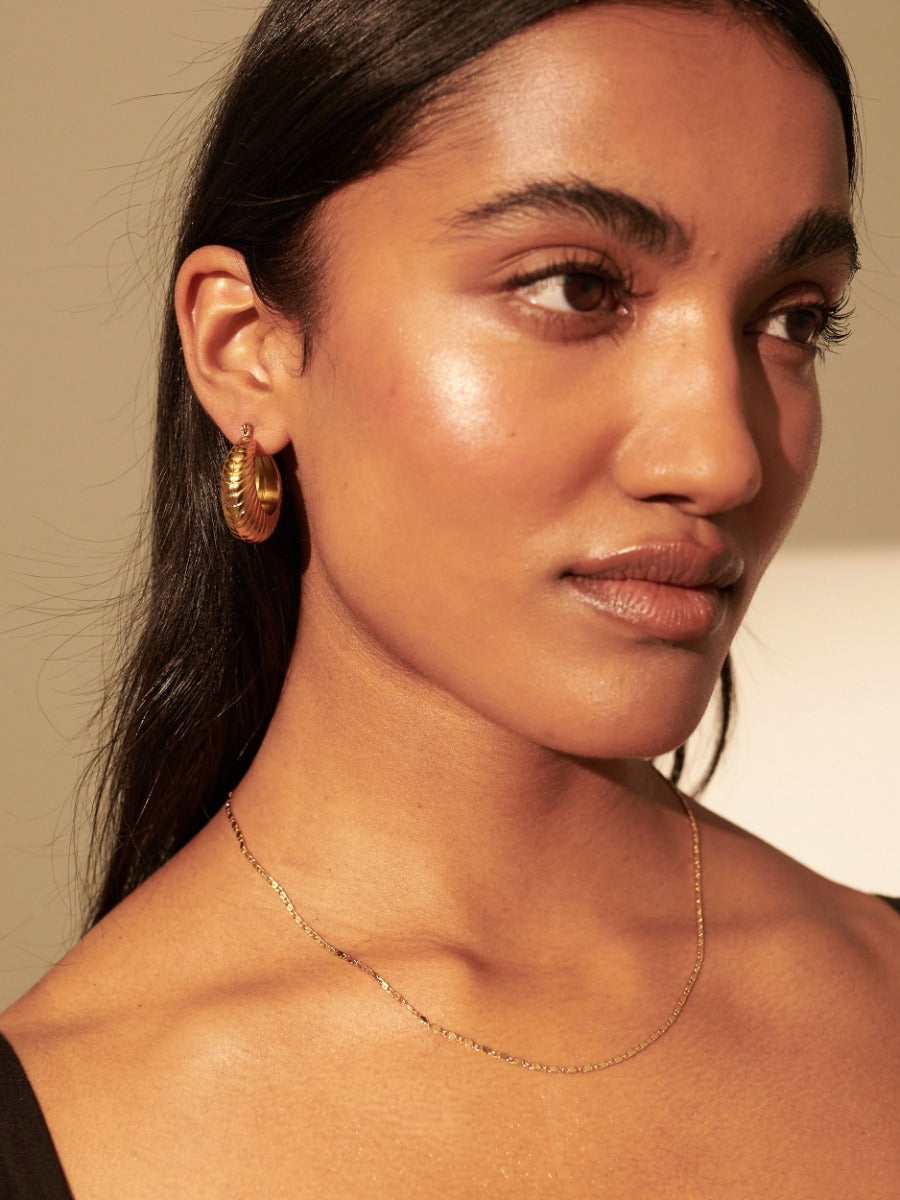 Lauren Coil Gold Plated Earrings