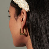 Swirl Coil 18K Gold Plated Earrings