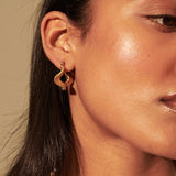 Wave Coil 18K Gold Plated Earrings